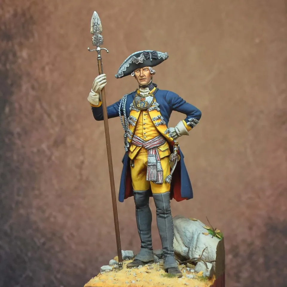 ART GIRONA 70mm Officer Leib Infantry Hesse 1775 figurine 70mm