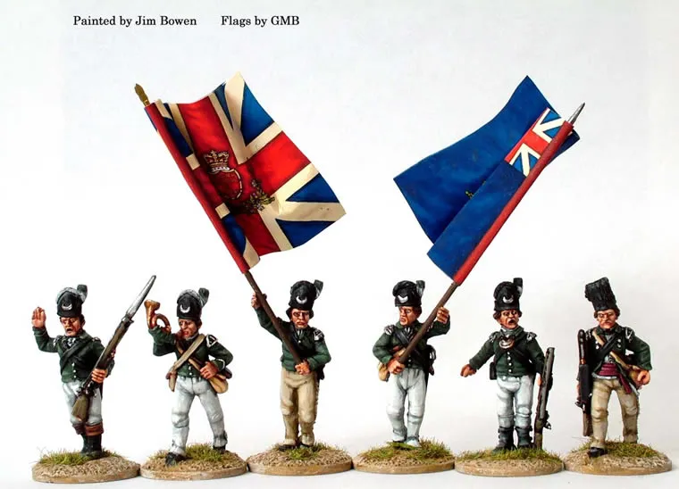 Perry Miniatures AWI AW 22 figurines Queen's Rangers command métal