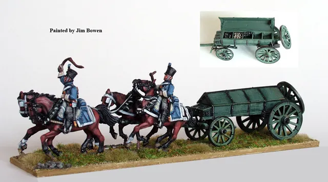 Perry Miniatures Napoleonic FN113 caisson 4 chevaux