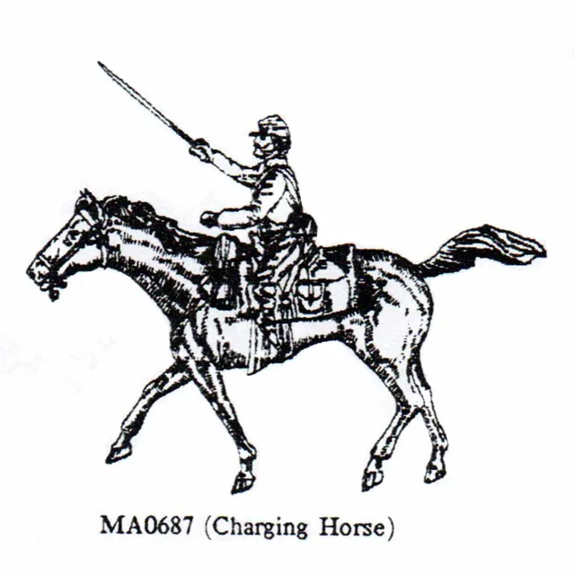 Art Girona Miniatures Cavalry Officer figurine cheval charge