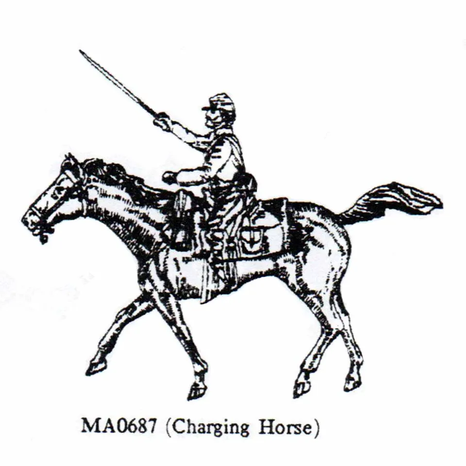 Art Girona Miniatures Cavalry Officer figurine cheval charge