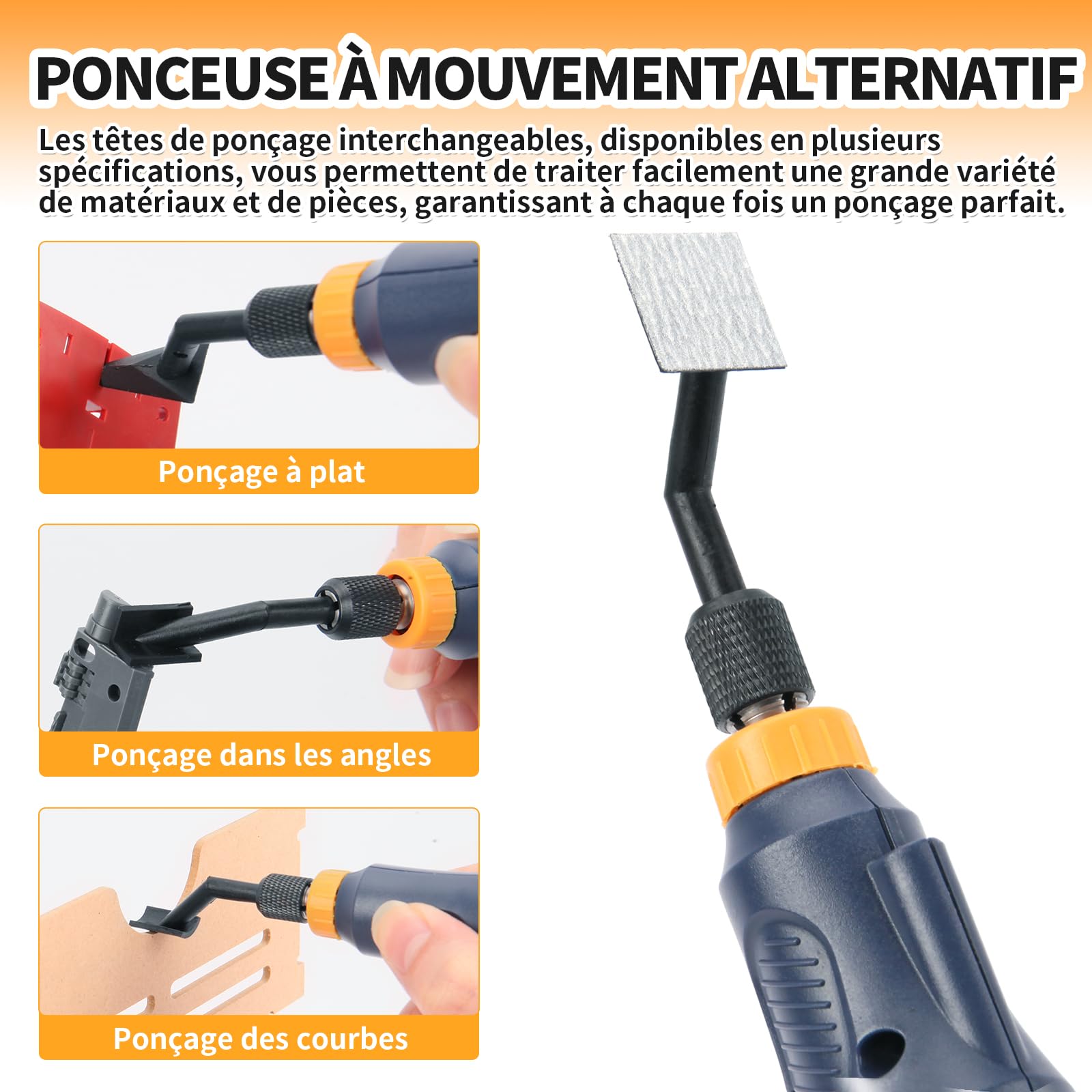 Bucasso Cordless Pen Sander RSH-1000 ponceuse stylo bleu