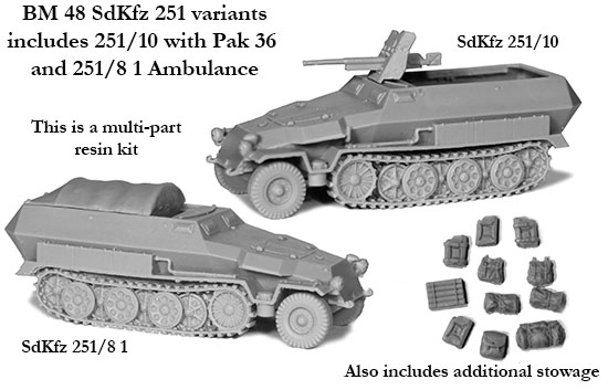 Perry Miniatures World War 2 BM48 maquette 28mm SdKfz 251 résine