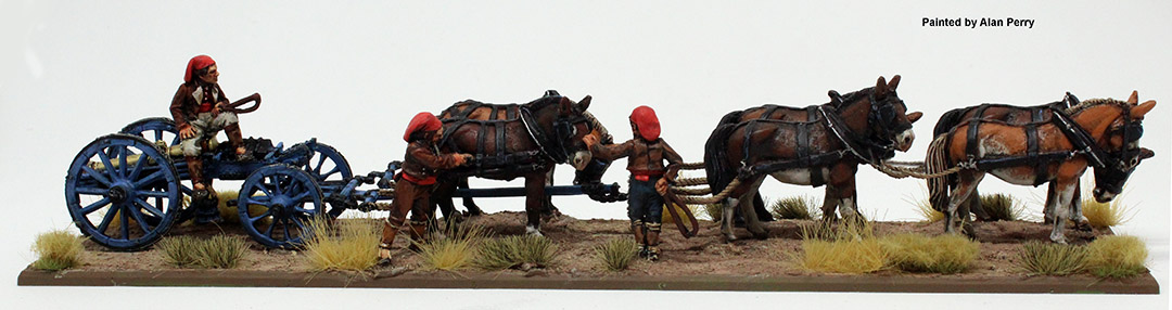Perry Miniatures Napoleonic SPA 43 figurines attelage 6 mulets 8pdr