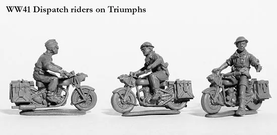 Perry Miniatures World War 2 WW 41 Dispatch riders figurines 28mm Triumph