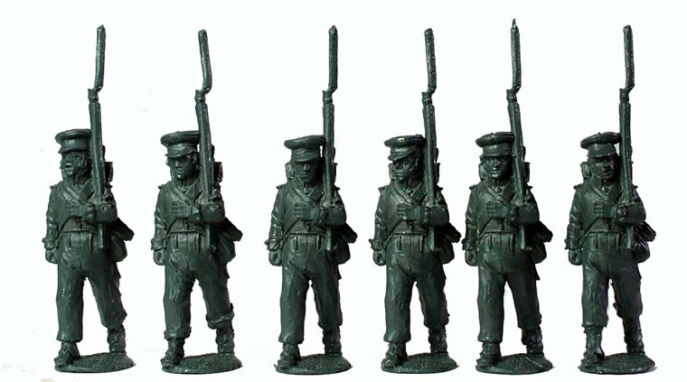 Perry Napoleonic DB27 Dutch Militia figurines bonnets marche
