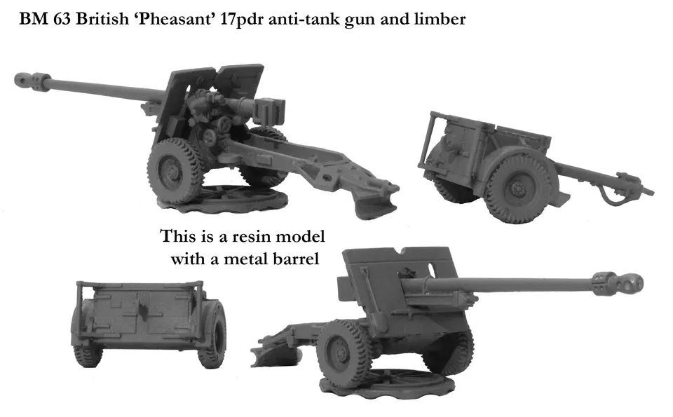 Perry Miniatures World War 2 BM 63 maquette canon 17pdr