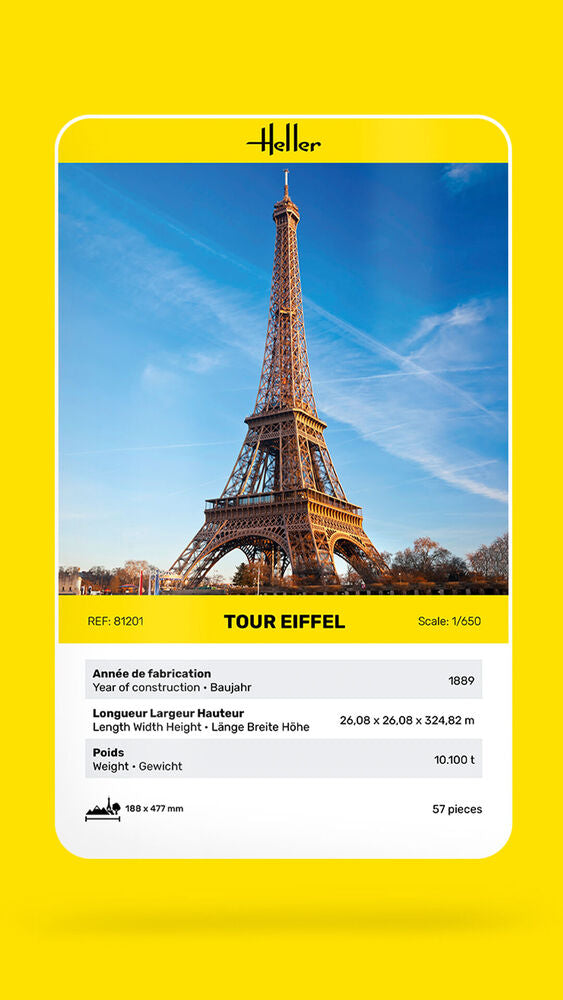 Heller Historical Collection Tour Eiffel maquette monument 1/650