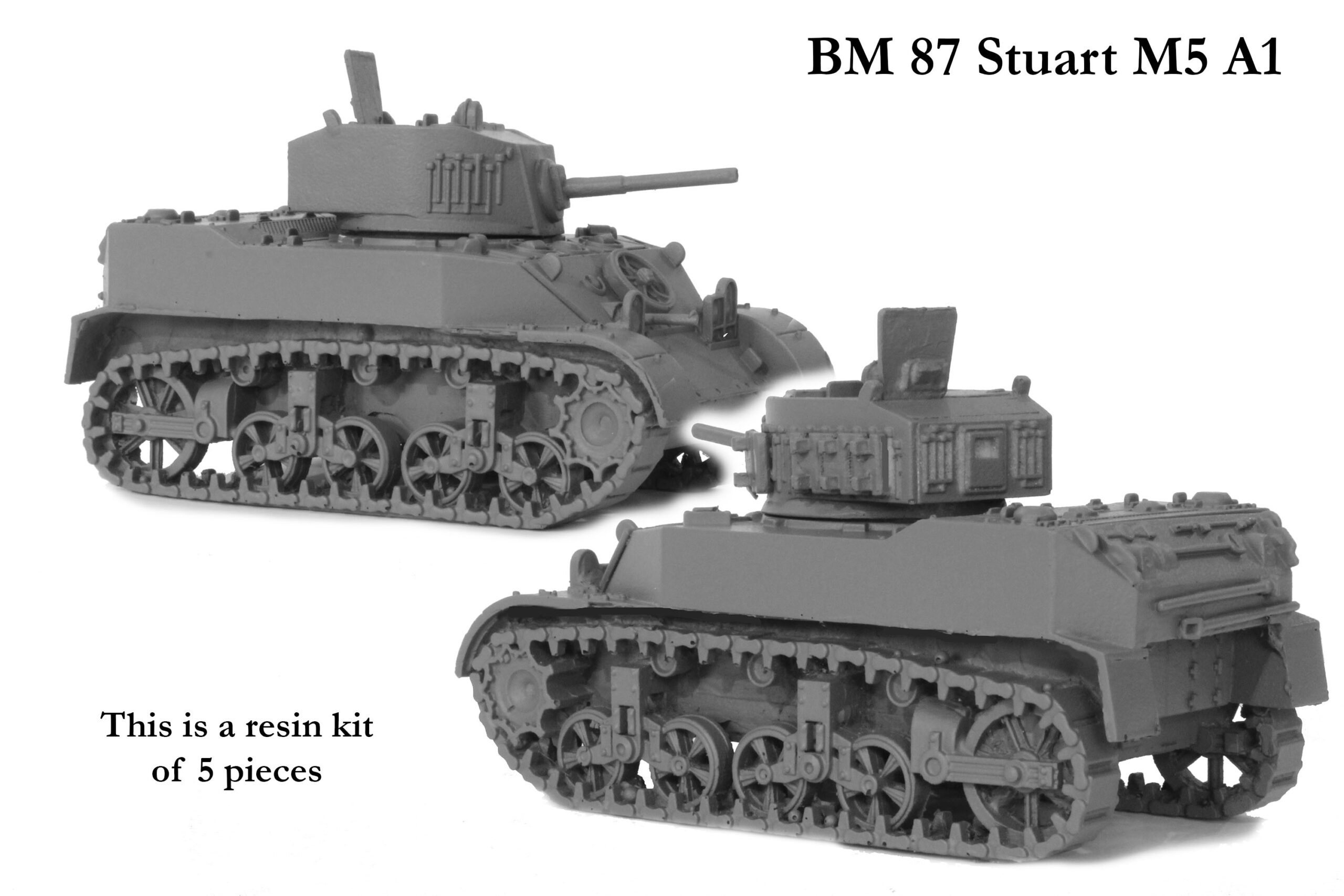 Perry Miniatures World War 2 BM 87 maquette char Stuart M5 A1 résine