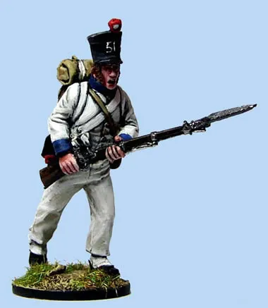 Perry Miniatures 40mm PE21 figurine fusilier français chargeant métal