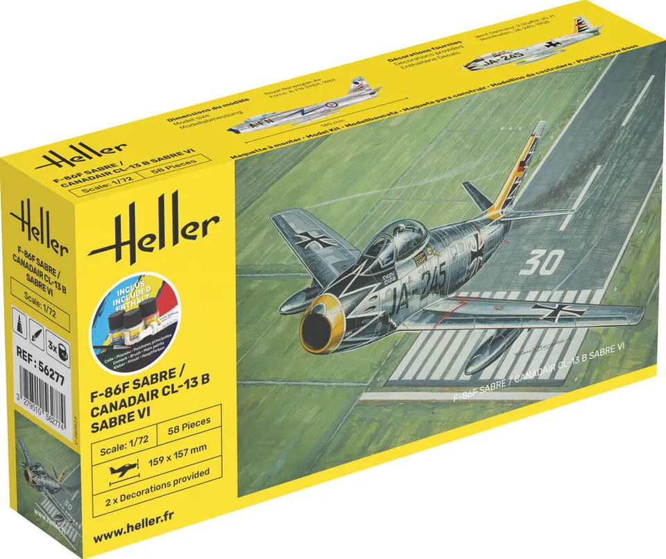 Heller Starter Kit F-86F Sabre maquette avion 1/72