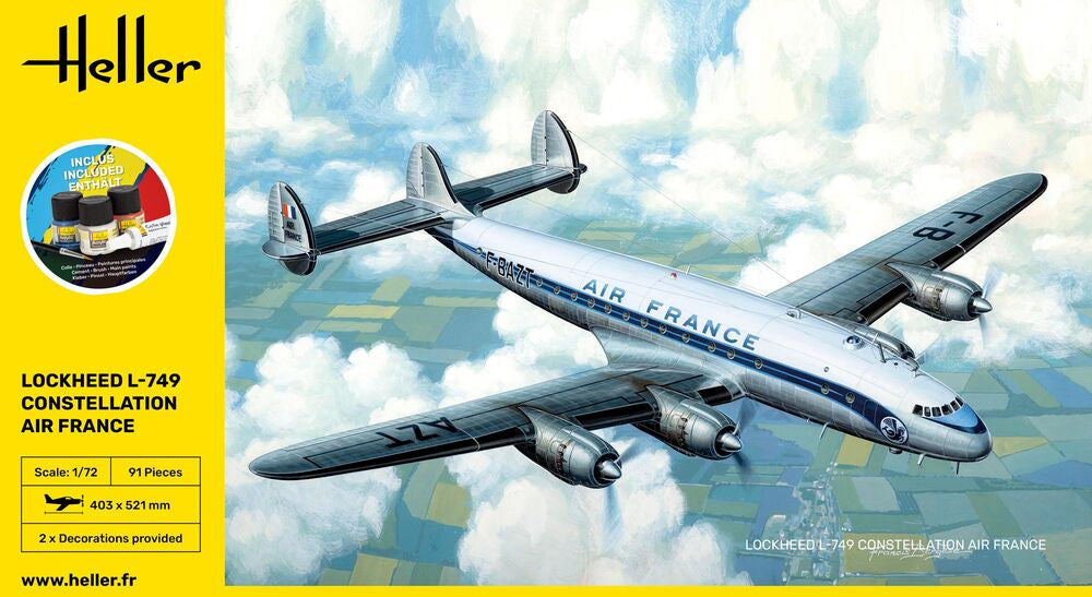 Heller Starter Kit L-749 Constellation 1/72 maquette avion coffret
