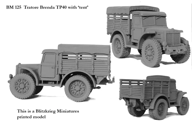 Perry Miniatures World War 2 BM125 tracteur Breda TP40 maquette
