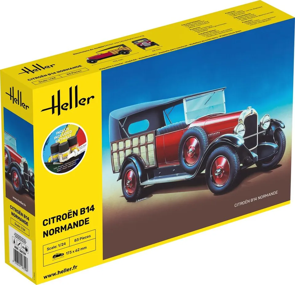 Heller Starter Kit Citroën B14 Normande maquette voiture 1/24