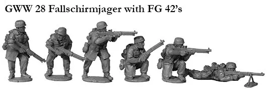 Perry Miniatures World War 2 GWW28 figurines Fallschirmjäger FG 42