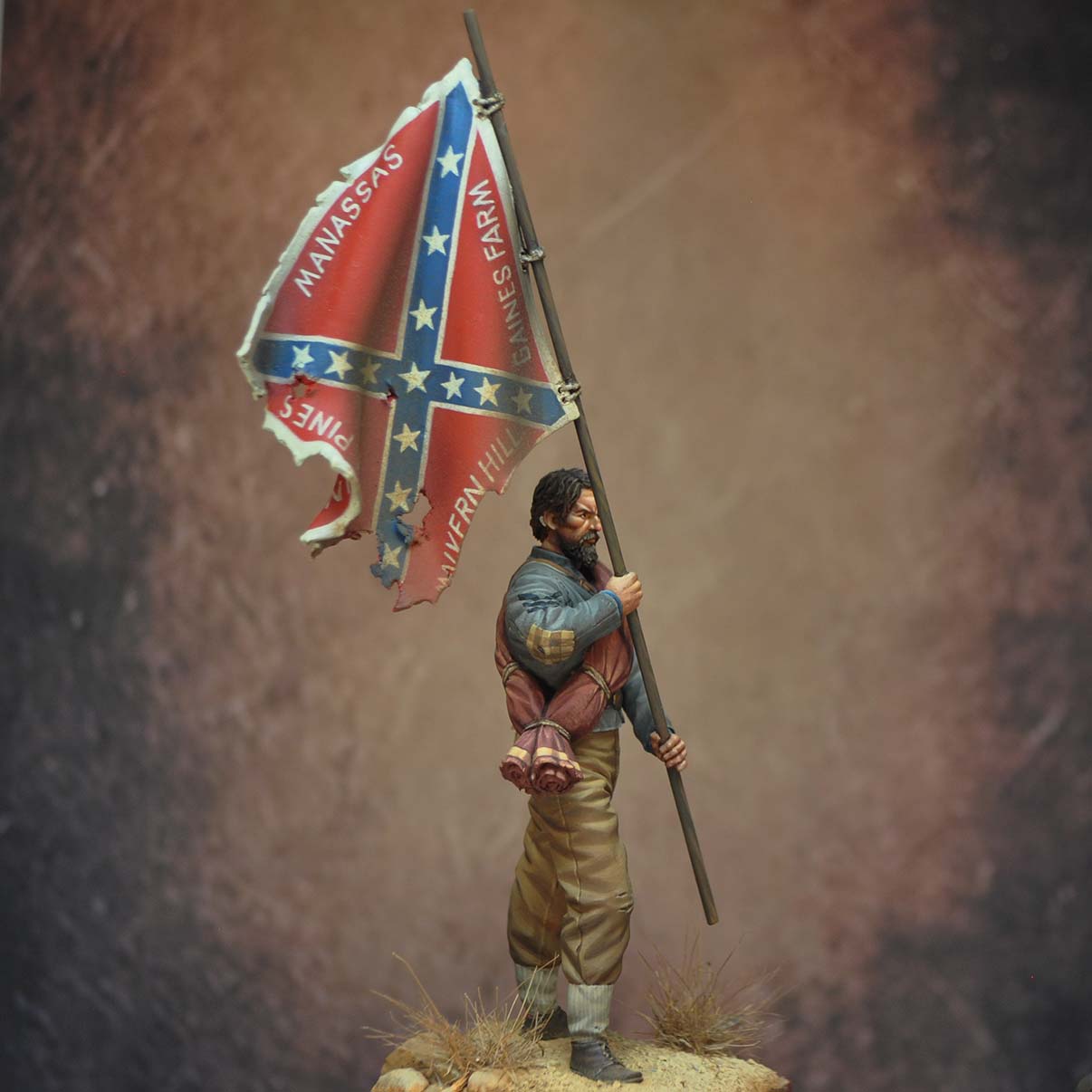 Art Girona 70mm Color Bearer 11th Mississippi figurine 1863