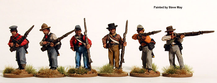 Perry Miniatures ACW 84 confédérés figurines ligne de tir