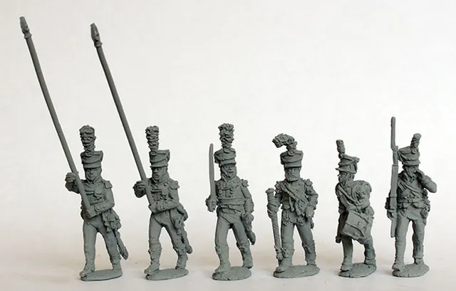 Perry Miniatures Napoleonic DAN 6 figurines 28mm commandement shako