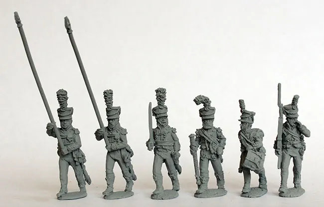 Perry Miniatures Napoleonic DAN 6 figurines 28mm commandement shako