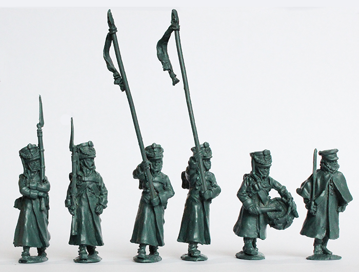 Perry RN87 mousquetaires capotes commandement figurines 28mm
