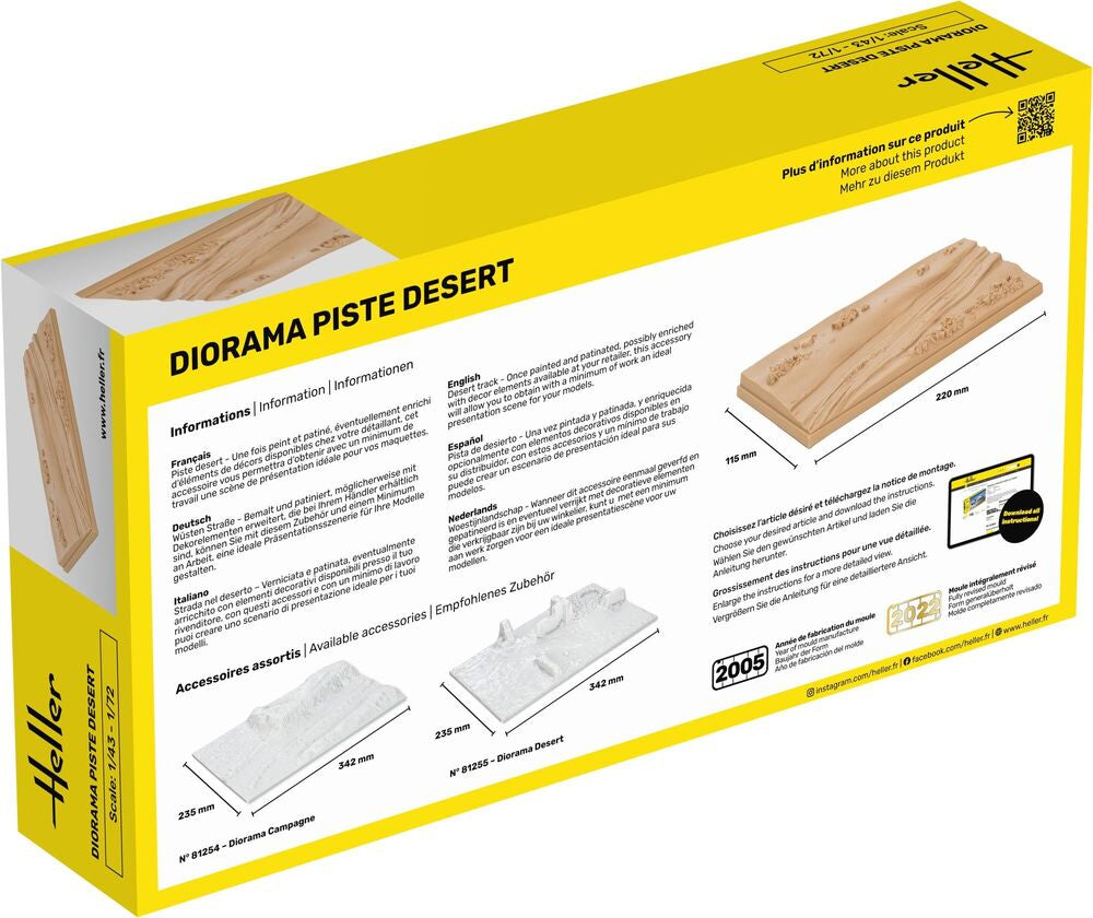 Heller Historical Collection Piste Desert décor diorama 1/43