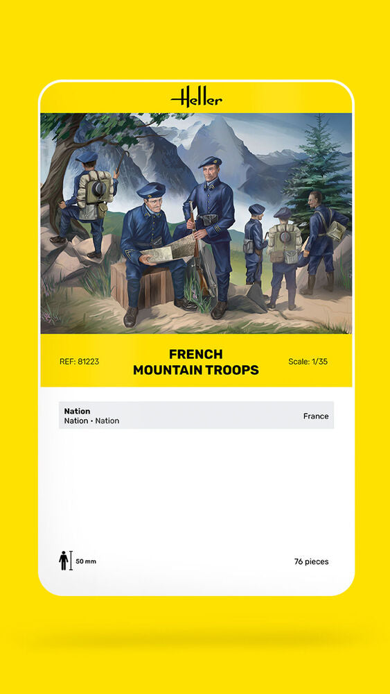 Heller Historical French Mountain Troops figurines 1/35
