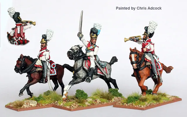 Perry Napoleonic BAV40 dragons figurines commandement galop