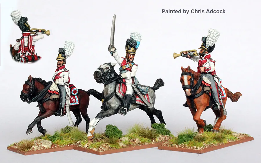 Perry Napoleonic BAV40 dragons figurines commandement galop