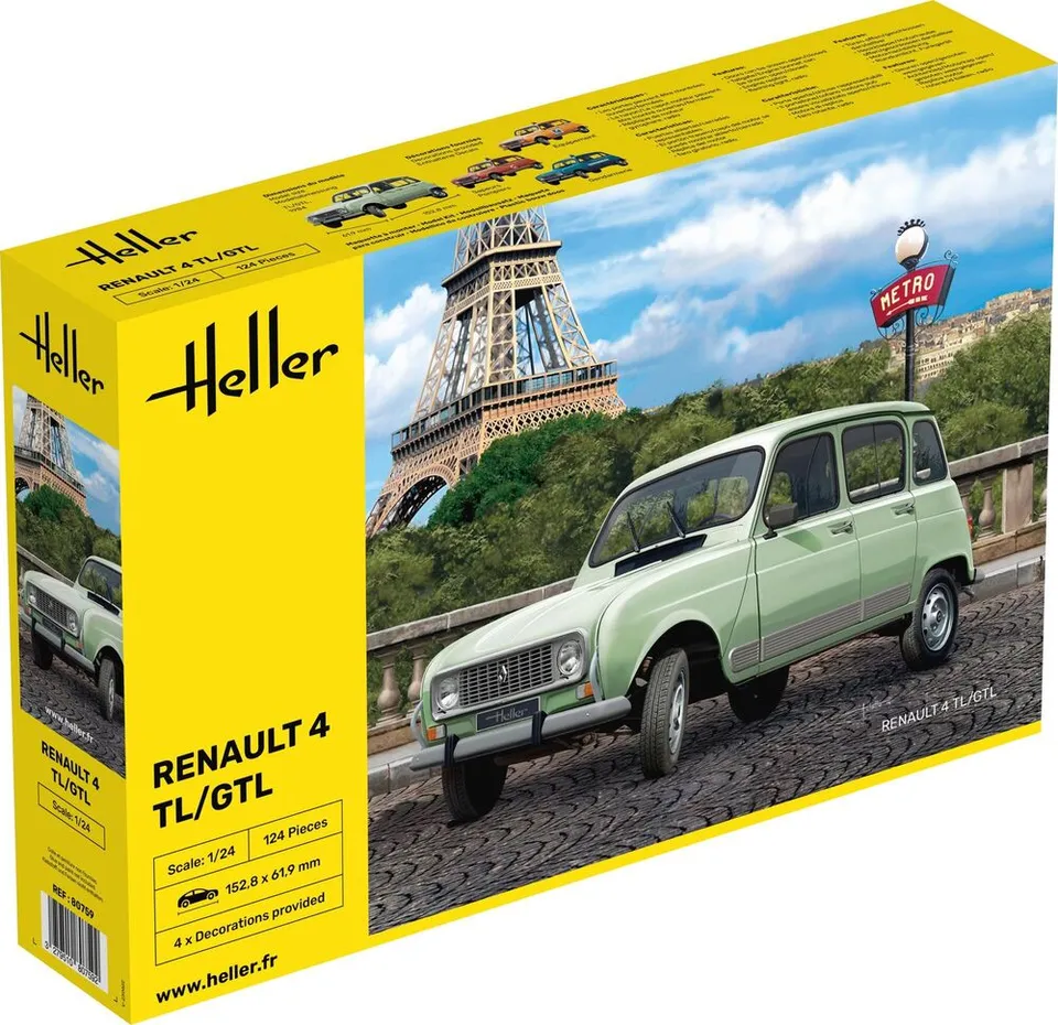 Heller Renault 4TL/GTL 1/24 maquette voiture française