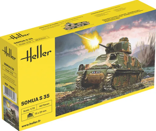 Heller Somua S35 maquette char 1/72