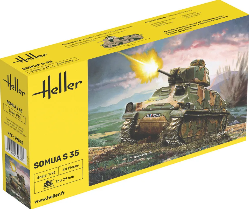 Heller Somua S35 maquette char 1/72