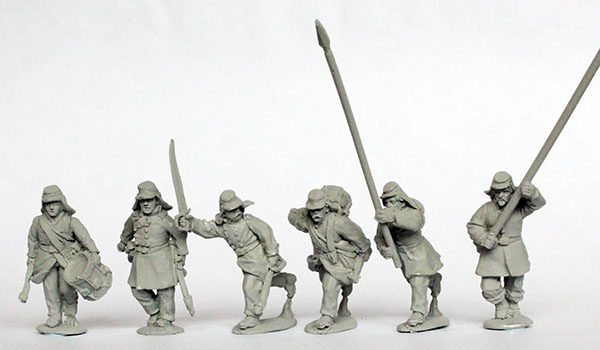 Perry Miniatures ACW55 Confederate command figurines 28mm