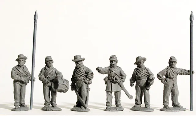 Perry Miniatures ACW 85 figurines confédérés commandement chemises