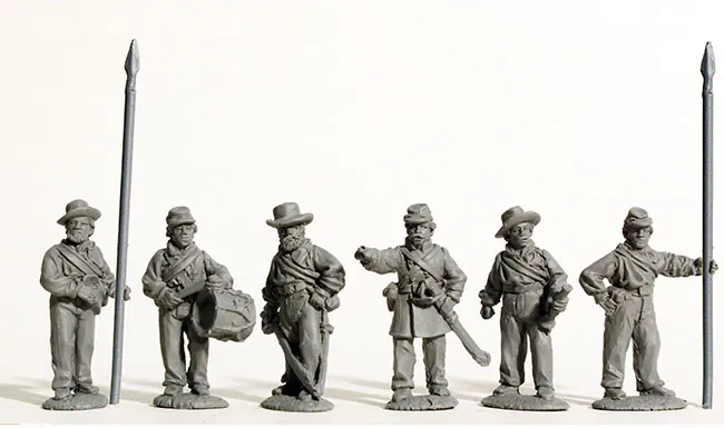 Perry Miniatures ACW 85 figurines confédérés commandement chemises