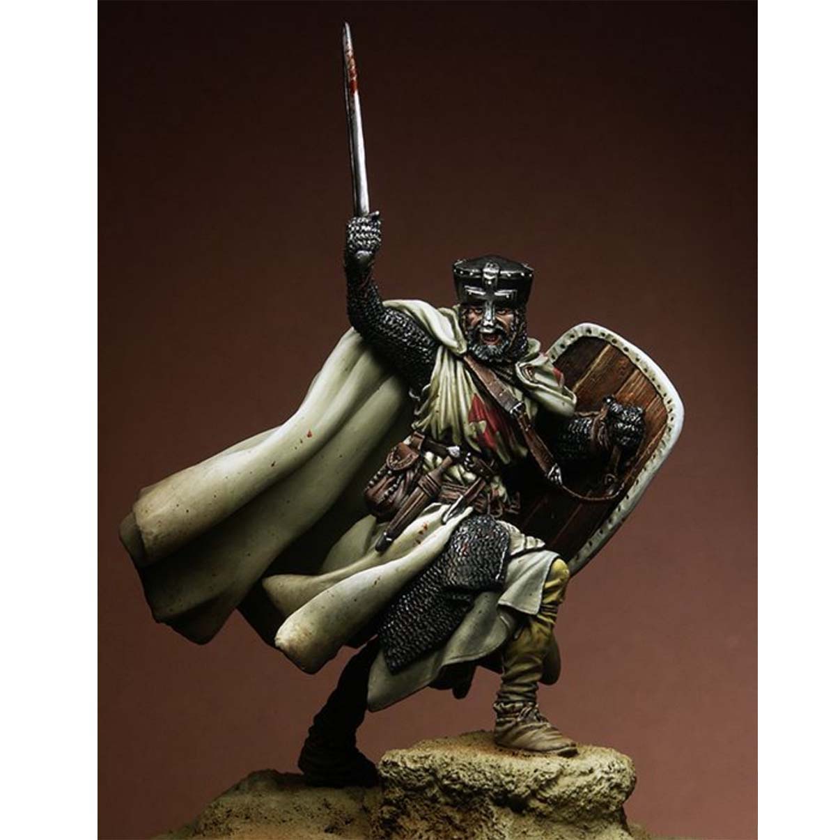 Art Girona Miniatures Crusader Knight XIIe figurine 54 mm
