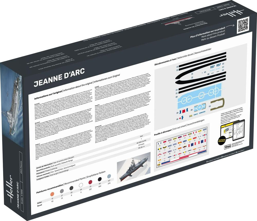 Heller Starter Kit Jeanne d'Arc 1/400 maquette bateau complet