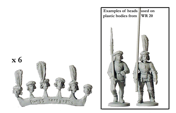 Perry Miniatures EA6 têtes suisses 28mm x36 pour WR20