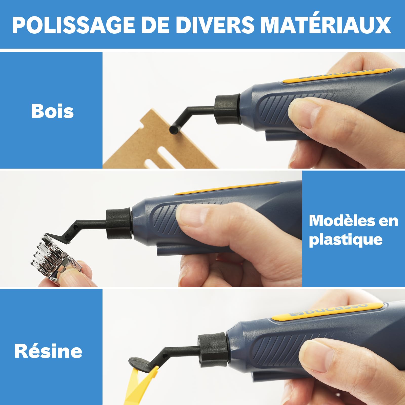 Bucasso Tools PLH papier abrasif 50 pièces atelier 180-1000