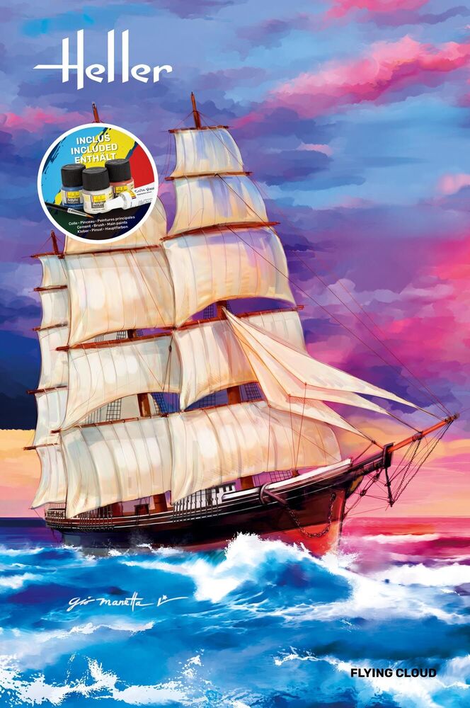 Heller Starter Kit Flying Cloud maquette bateau 1/200 complet