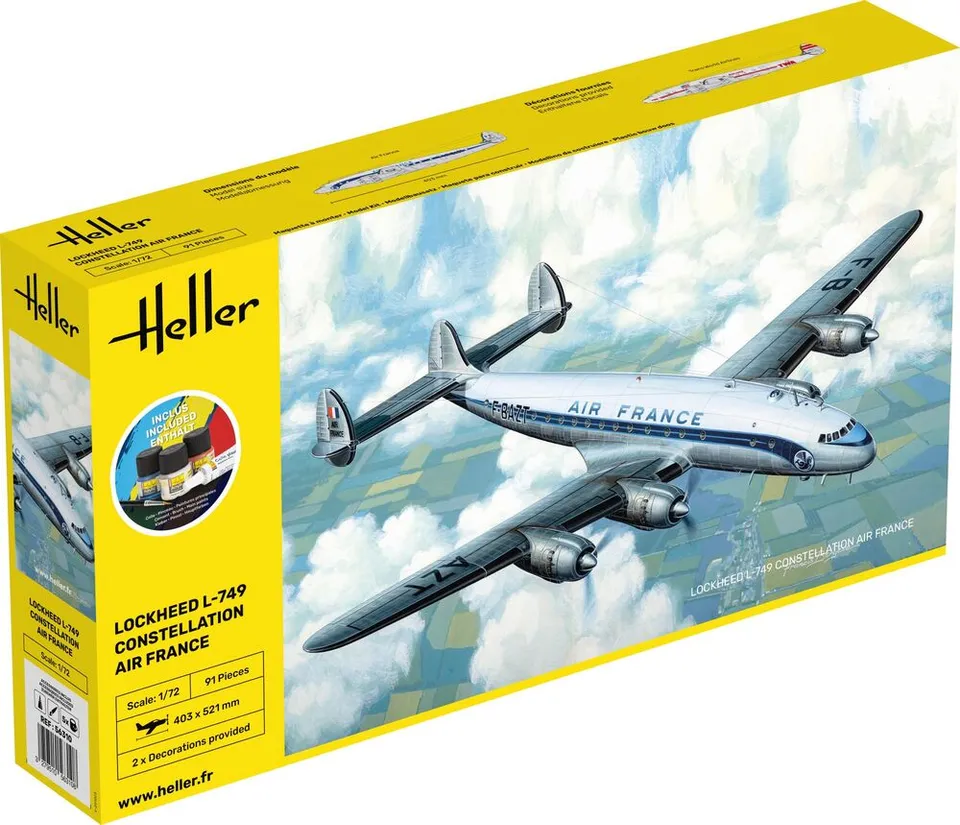 Heller Starter Kit L-749 Constellation 1/72 maquette avion coffret