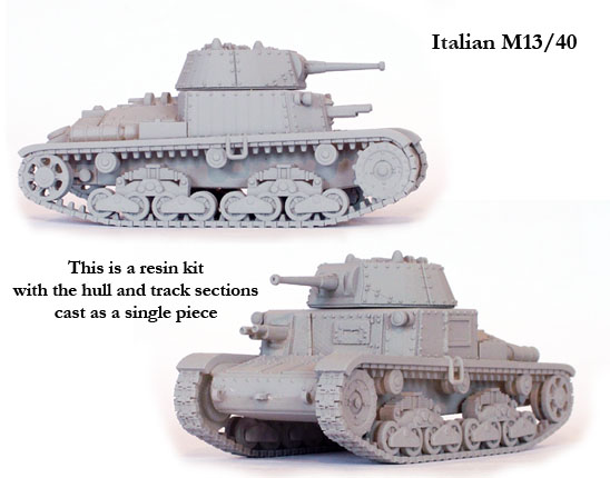 Perry World War 2 BM 3 char M13/40 résine 1/56