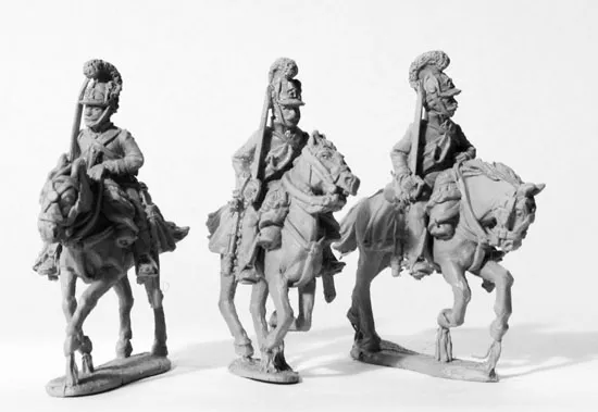 Perry Miniatures Napoleonic AN 30 figurines 28mm chevau-légers galop