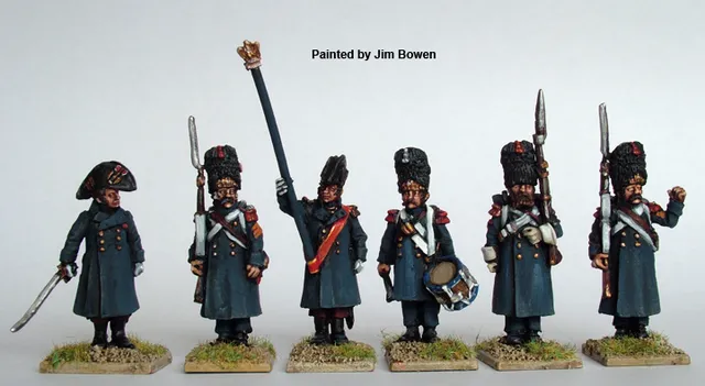 Perry Napoleonic FN108 figurines Grenadiers Garde capote