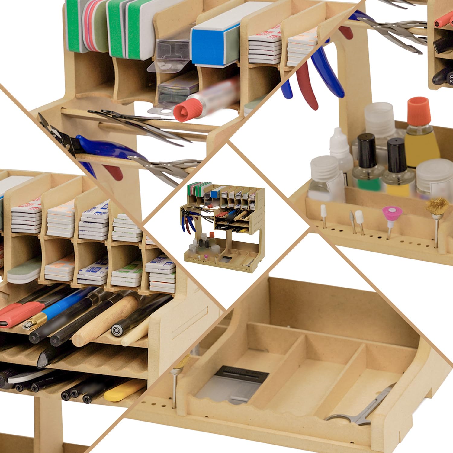 Bucasso Hobby Organizer GK1 rack bois peinture Tamiya