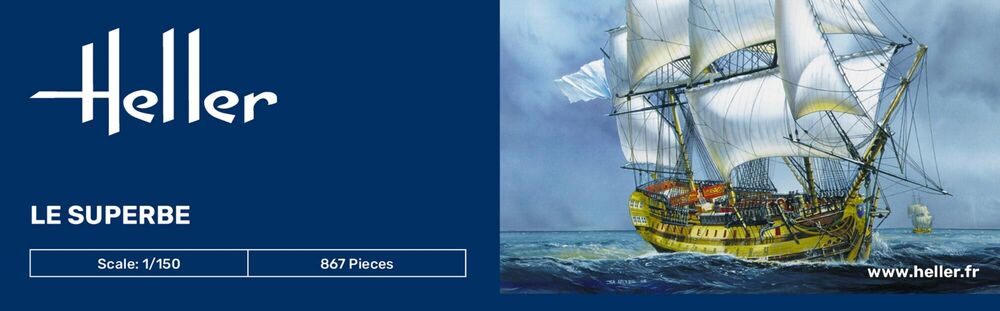 Heller Starter Kit Le Superbe maquette bateau 1/150 kit complet