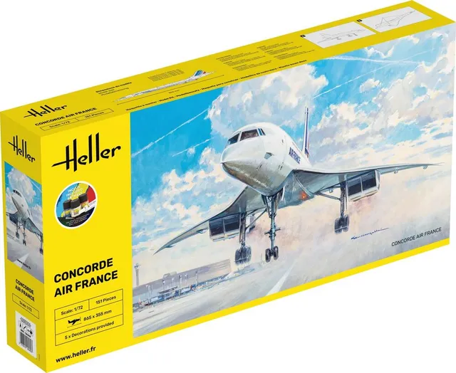 Heller Starter Kit Concorde AF 1/72 maquette avion kit complet