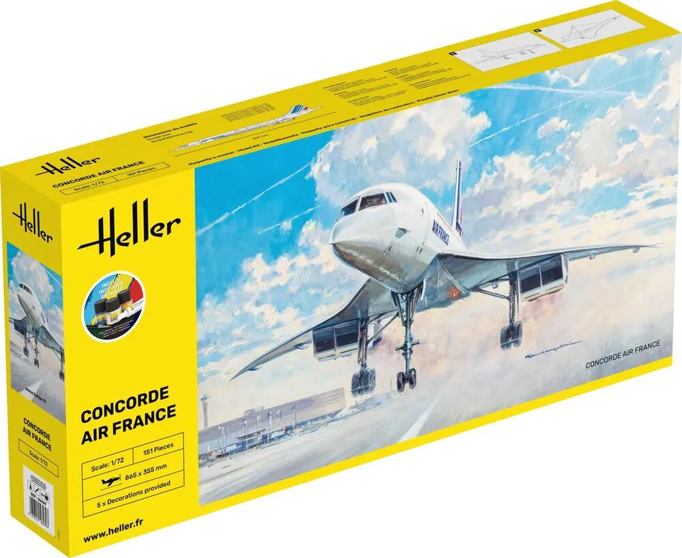 Heller Starter Kit Concorde AF 1/72 maquette avion kit complet