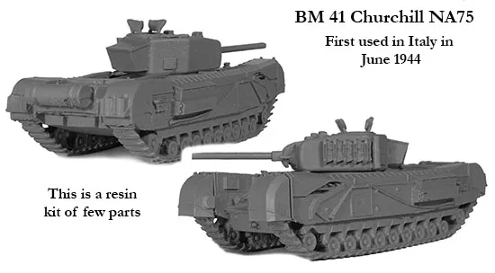 Perry World War 2 BM 41 Churchill NA75 char résine