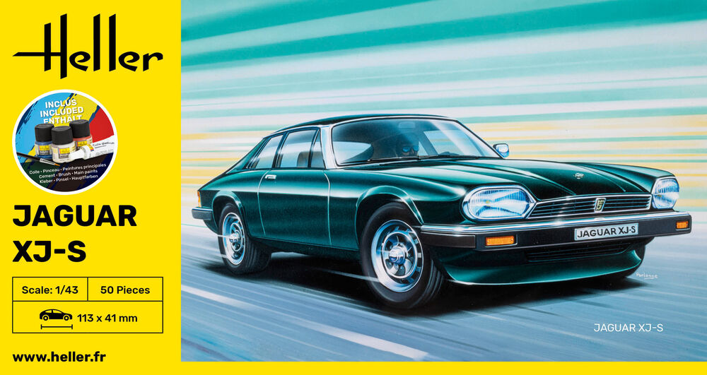 Heller Starter Kit Jaguar XJ-S maquette voiture 1/43 complète