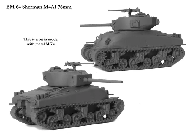 Perry BM 64 Sherman M4A1 76mm maquette 28mm résine